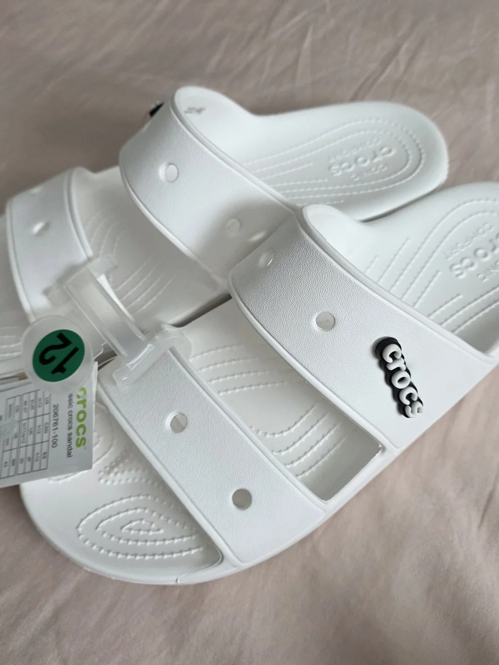 CROCS Mens White Classic Clog Slip-Ons NEW